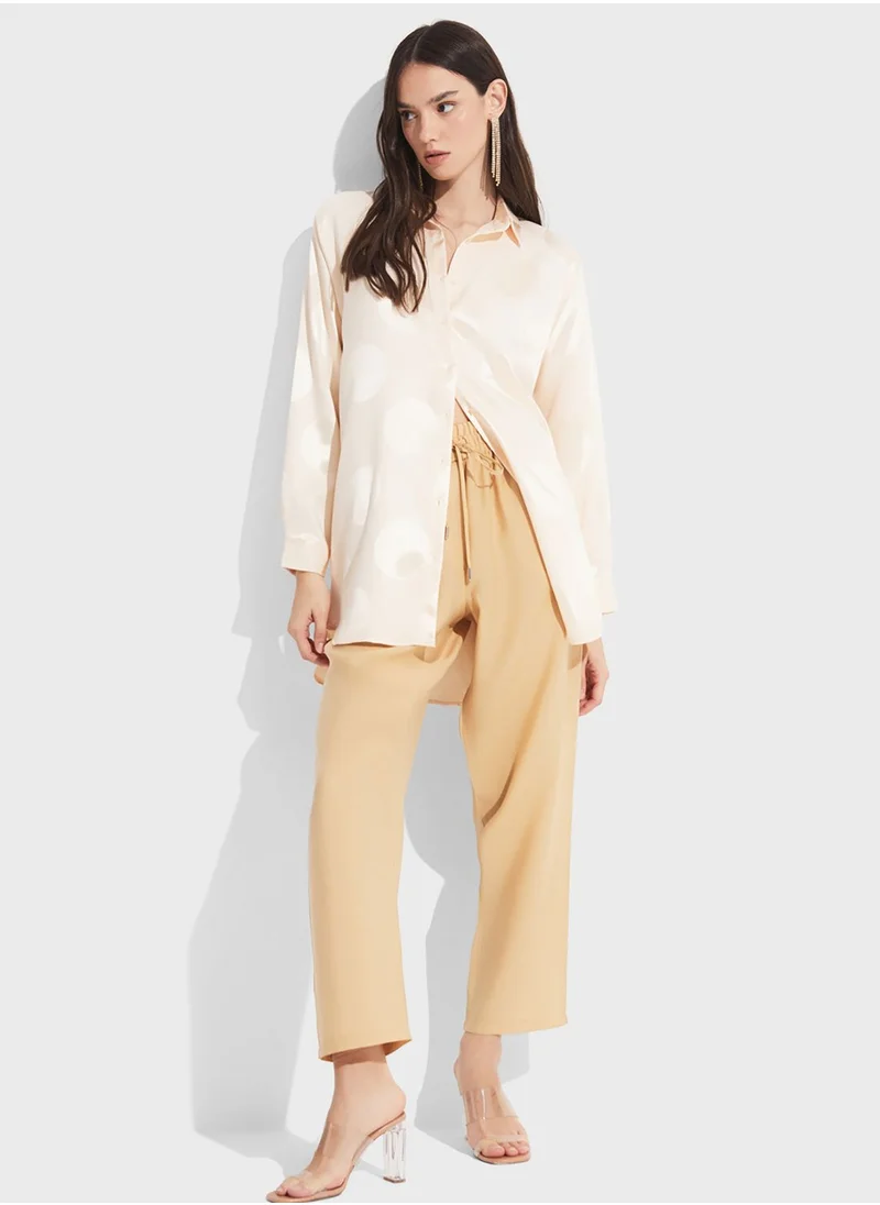 جون Patterened Button Down Shirt