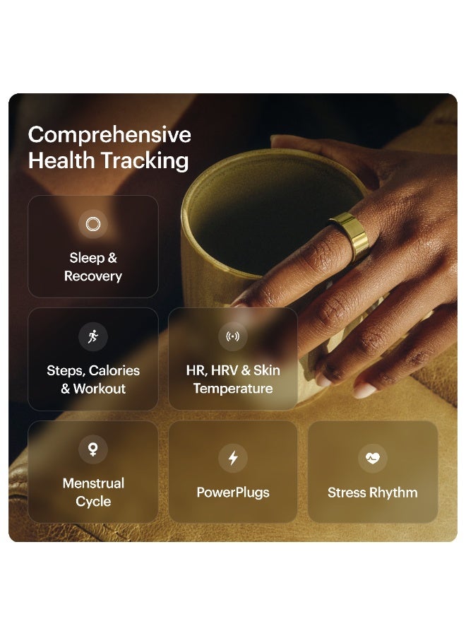 ULTRAHUMAN Ultrahuman Ring AIR-Smart Ring Health Tracker, Size First with Ultrahuman Sizing Kit,Sleep Tracker,Smart Ring for Men/Women,Fitness Tracker - Bionic Gold (Size 11) - Image 3