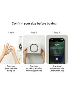 ULTRAHUMAN Ultrahuman Ring AIR-Smart Ring Health Tracker, Size First with Ultrahuman Sizing Kit,Sleep Tracker,Smart Ring for Men/Women,Fitness Tracker - Bionic Gold (Size 11)  - Image 2
