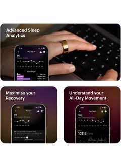 ULTRAHUMAN Ultrahuman Ring AIR-Smart Ring Health Tracker, Size First with Ultrahuman Sizing Kit,Sleep Tracker,Smart Ring for Men/Women,Fitness Tracker - Bionic Gold (Size 11)  - Image 4