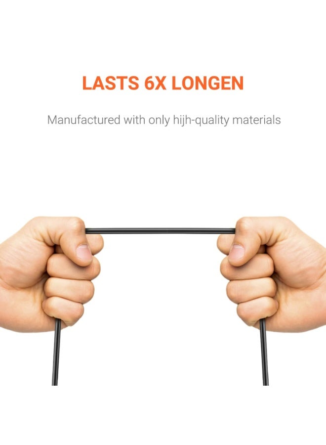 Micro USB 3.0 Cable USB 3.0 A Male to Micro B Cable Nylon Braided External Hard Drive Cable Compatible for Samsung Galaxy S5, Note 3, WD Camera, Hard Drive and More Black - Image 2