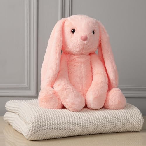 Mirada Cute Peach Bunny Soft Toy for Girls/Kids | Huggable Rabbit with Long Ears | Soft Stuffed Plush Animal | Cute Soft Toys, Baby Toys, Stuffed Animals, Cuddle Toy, Gift Item for Kids - 35cm - Image 3