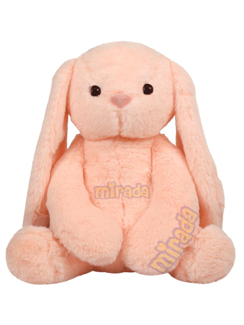 Mirada Cute Peach Bunny Soft Toy for Girls/Kids | Huggable Rabbit with Long Ears | Soft Stuffed Plush Animal | Cute Soft Toys, Baby Toys, Stuffed Animals, Cuddle Toy, Gift Item for Kids - 35cm - Image 1