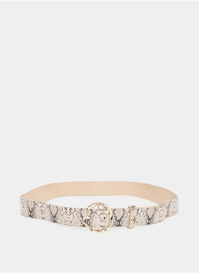 Styli Snakeskin Print Belt