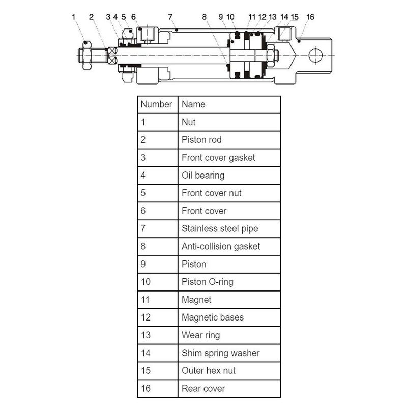 MA20x100 Stainless Steel Double Acting Mini Pneumatic Air Cylinder Pneumatic Component - Image 3