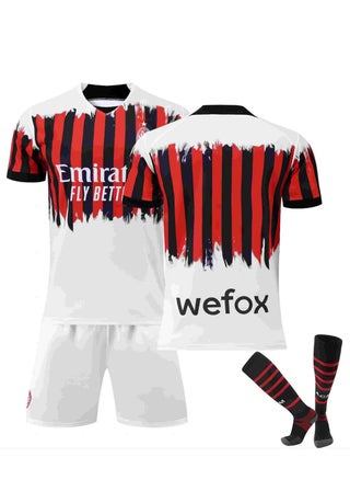 White/Red Black Stripes