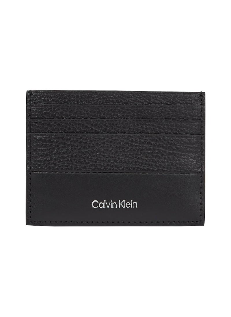 CALVIN KLEIN - Men's Cardholder - Leather, Black - Image 1
