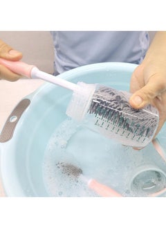 Auerllcy Silicone Bottle Cleaning Brush 12" Long Handle Water Bottles Cleaner For Baby Bottles Sports Bottle Vase Glassware And Smaller Diameter Bottle Openings  - Image 3