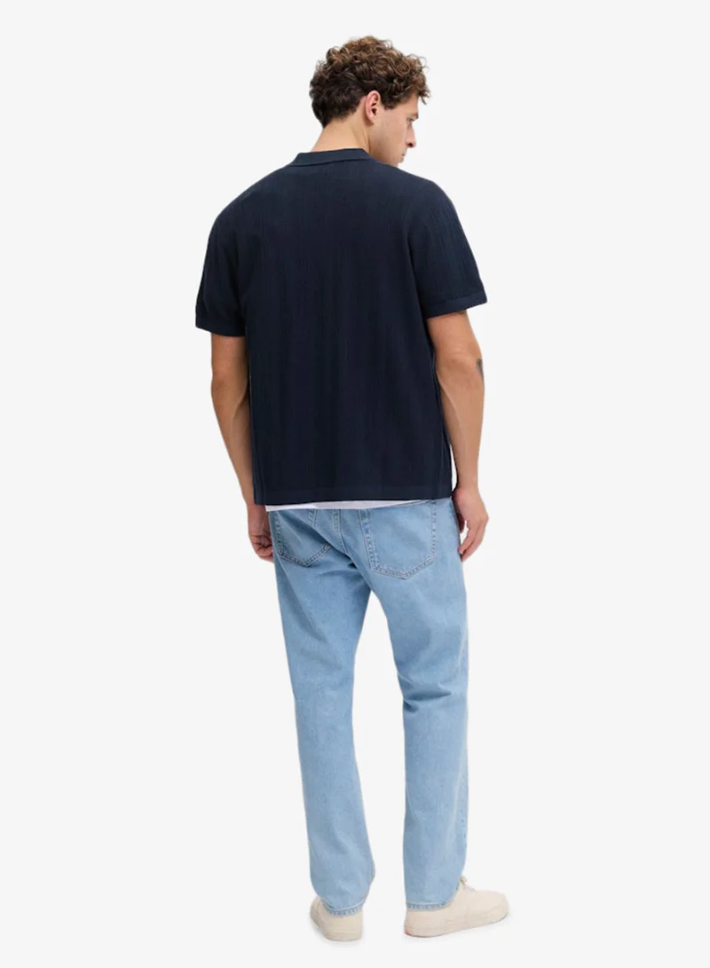 جاي جاي ريبل قميص منتجع بأكمام قصيرة بقصة ضيقة كاجوال