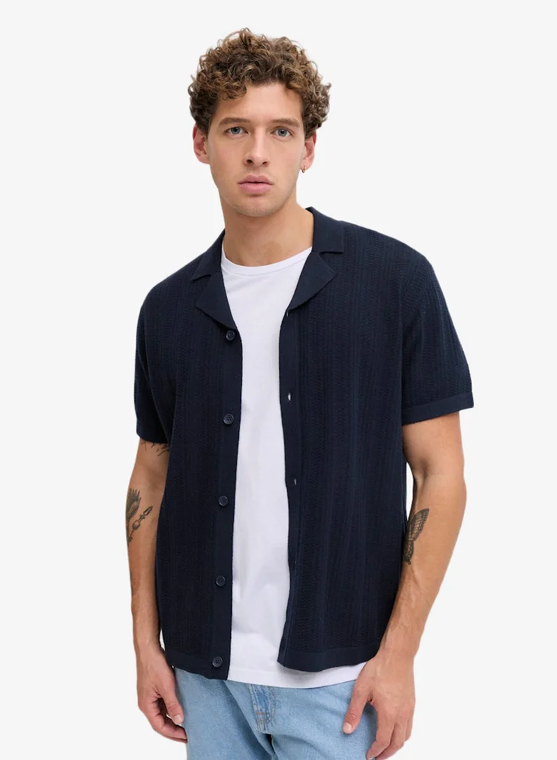 جاي جاي ريبل قميص منتجع بأكمام قصيرة بقصة ضيقة كاجوال