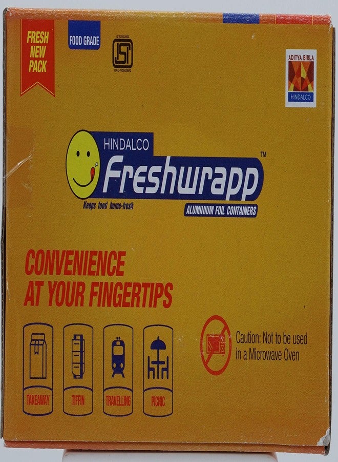 Freshwrapp Aluminium containers - 250 ML - 100 Pcs For Food Packing | Pack of 4 | 25 Pcs per pack | - Image 4