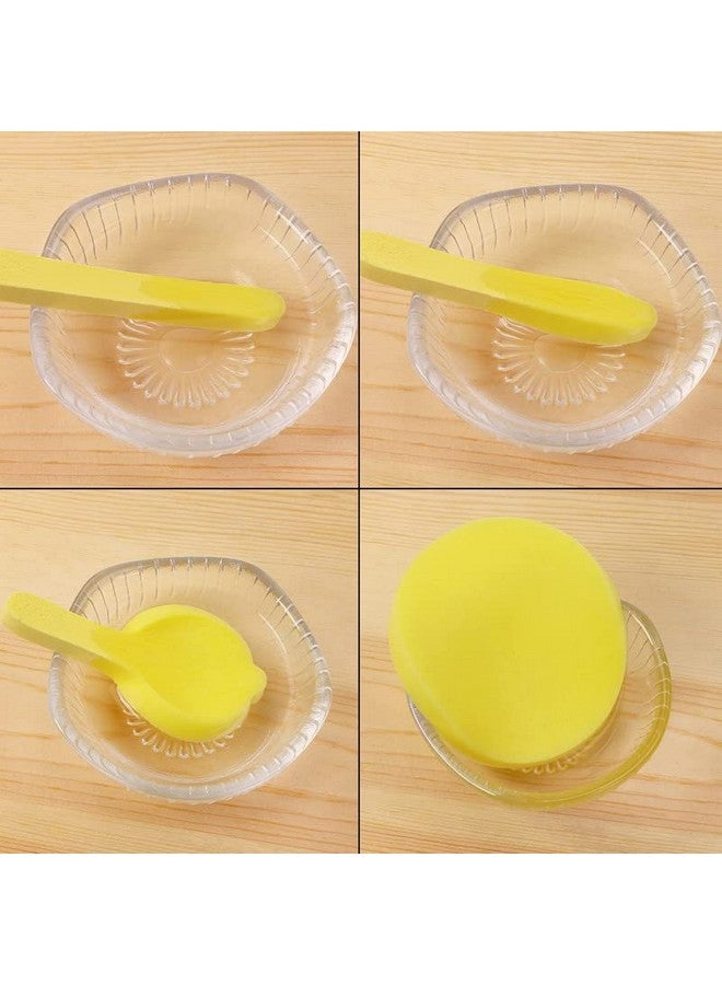 Belicia Facial Sponge Compressed,12 Count Pva Professional Makeup Removal Round Face Wash Sponges Spa Pads Exfoliating Cleansing For Women,Yellow,Pink,Purple  - Image 3