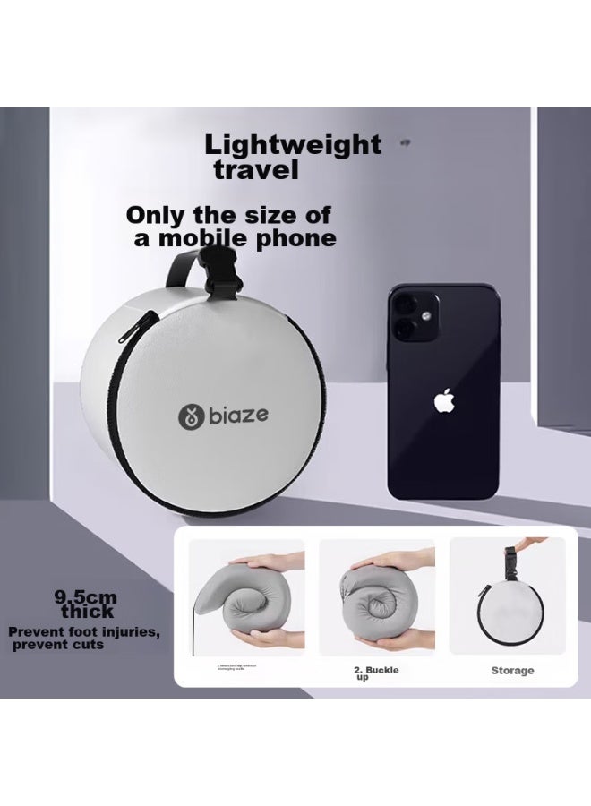 Biaze Biaze U-shaped Neck Pillow, Travel Pillow For Airplane And High-speed Rail, Portable Nap Pillow, Sleeping Cushion For Business Trips, Classic Gray  - Image 2