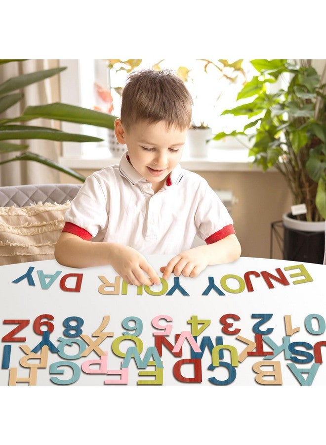 Lonfliness 72Pcs Boho Wooden Letters 3 Inch Wooden Letters and Numbers Set Wooden Alphabet Letters for DIY Crafts Spelling Home Wall Decor Educational Learning Gift Photo Prop - Image 5