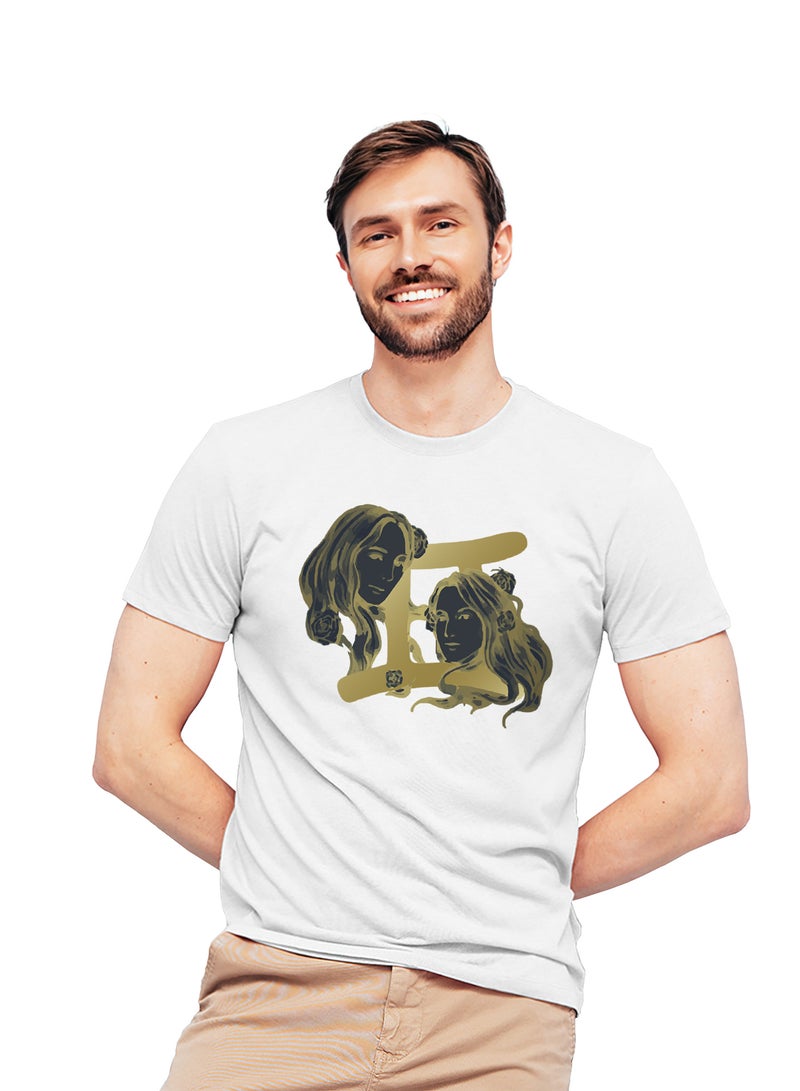 Fashion World Cotton T-shirt Printed with High-quality Gemini - Image 1