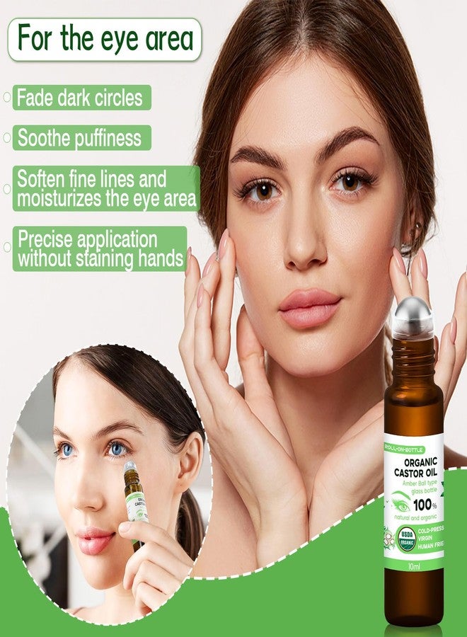 Warmify 3-in-1 Castor Oil Roll on for Eye,Face,Body Skin,Certified Organic Cold Pressed Castor Oil Roller ball unrefined Glass Bottle,Precise & Mess-Free Application & Travel Friendly - Image 5