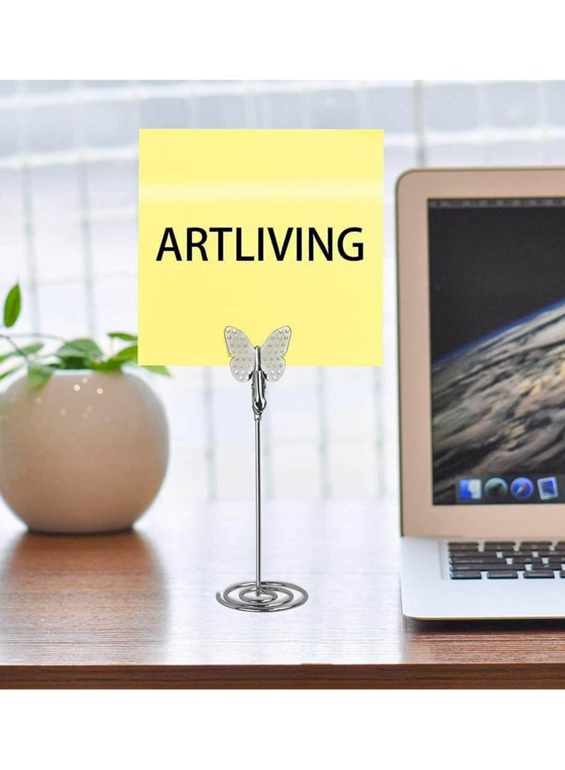 Luckam 3-Pack Table Number Holder with erfly Alligator Clip, Business Card Holder Memo Sticky Photo Holder for Wedding Table Number Display - Image 4