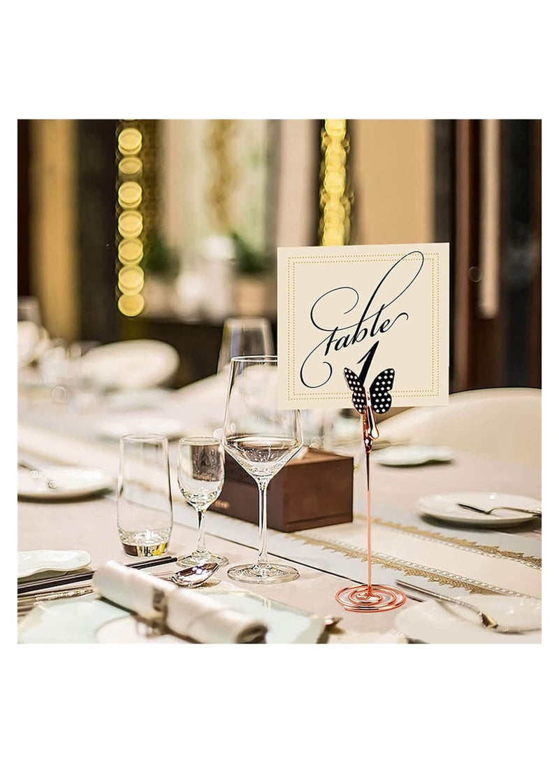 Luckam 3-Pack Table Number Holder with erfly Alligator Clip, Business Card Holder Memo Sticky Photo Holder for Wedding Table Number Display - Image 5
