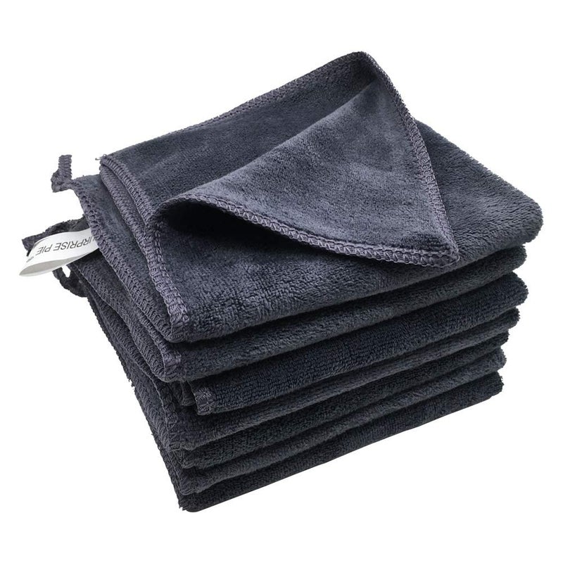 SURPRISE PIE Microfiber Cleaning Cloth Ultra Absorbent & Soft Micro Fiber Cloth for Cleaning for House Kitchen Boat Microfiber Towels for Cars Window Cleaner (12"x12") Grey-6 Pack - Image 1
