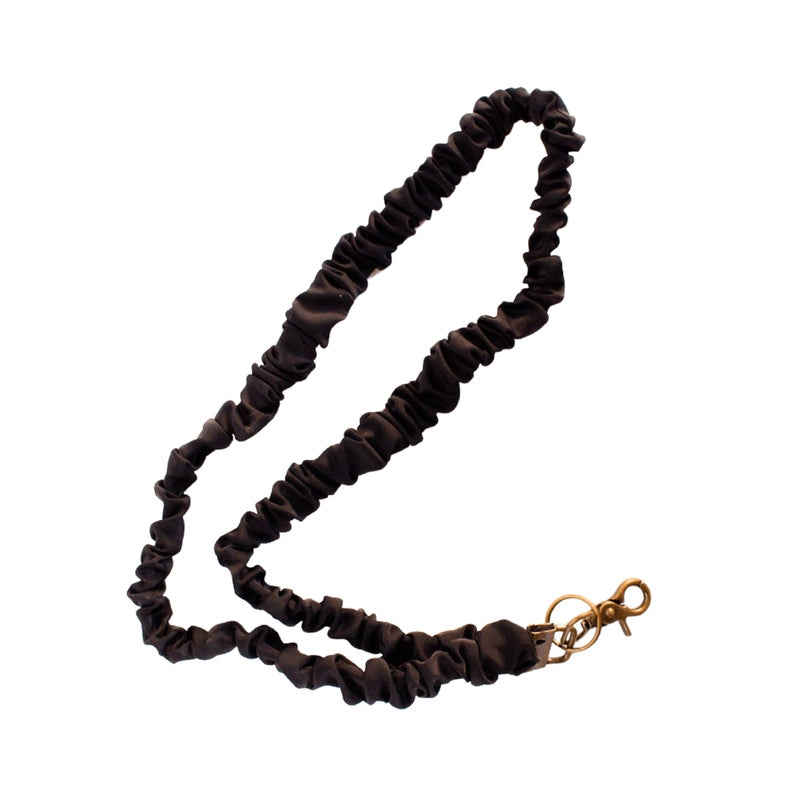 ANDI Neck Lanyard For Women - Scrunchie Cute Lanyard for Keys, Id Card Holder, Wallet - Aesthetic Long Lanyard (Black Luxe) - Image 1