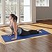 Wakeman Yoga Mat Double Sided 14Inch Workout Mat 71x24Inch Exercise Pad for Home Gym Fitness or Pilates with Carrying Strap by Wakeman Blue - Image 3