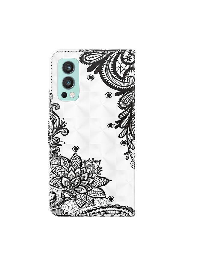 إيروريكس جراب لهاتف OnePlus Nord 2 5G بنمط رسم ثلاثي الأبعاد مصنوع من مادة TPU + جلد PU - Image 3