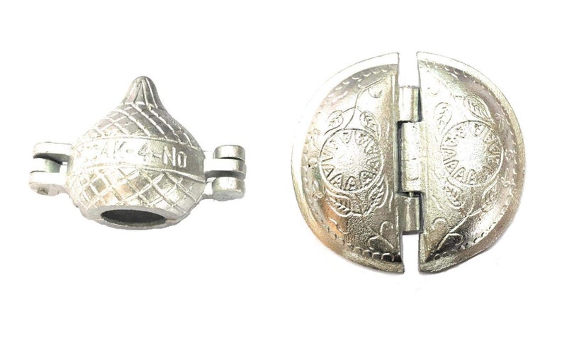 Easy Chef Aluminium Gujiya & Modak Mould Sacha for Festivals - Silver, Combo 2 Pieces Set - Image 1