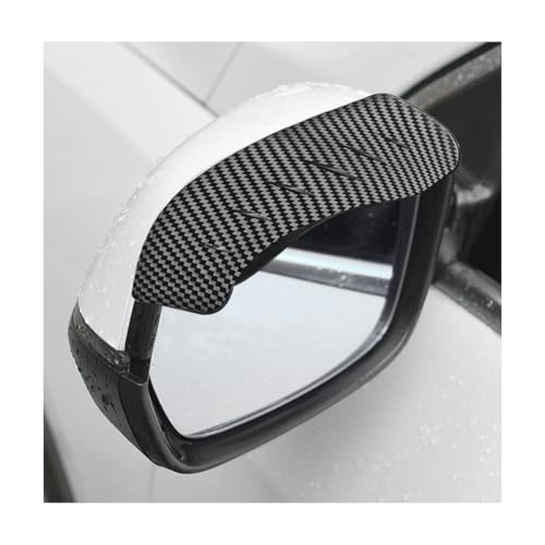 Wevdn 2 PCS Mirror Rain Visor Eyebrow Waterproof PVC Auto Exterior Rear View Mirror Rain Visor Guard Rainproof Side Mirror Rain Visor Eyebrow Cover for SUV Truck Car Accessories CarbonAntiNoise - Image 1