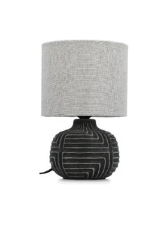 Micasa 60W E27 Base Scratch-Resistant Elegant Decorative Ceramic Table Lamp Black and Grey 18 x 18 x 29.5 cm D4521S-BROWN  - Image 3
