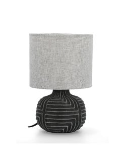 Micasa 60W E27 Base Scratch-Resistant Elegant Decorative Ceramic Table Lamp Black and Grey 18 x 18 x 29.5 cm D4521S-BROWN  - Image 2