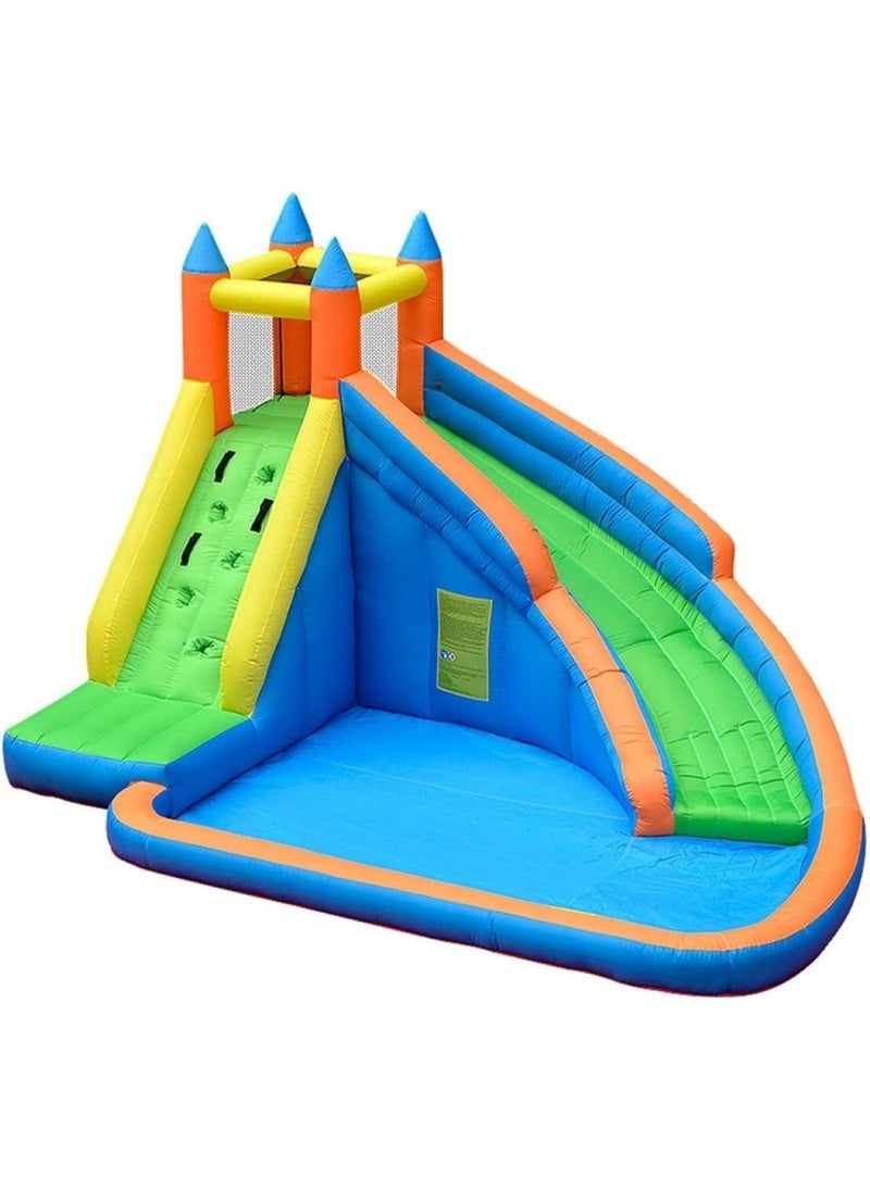 Kids Toys Inflatable Bounce Slide Water Park Backyard Bouncy Slide  - Image 1