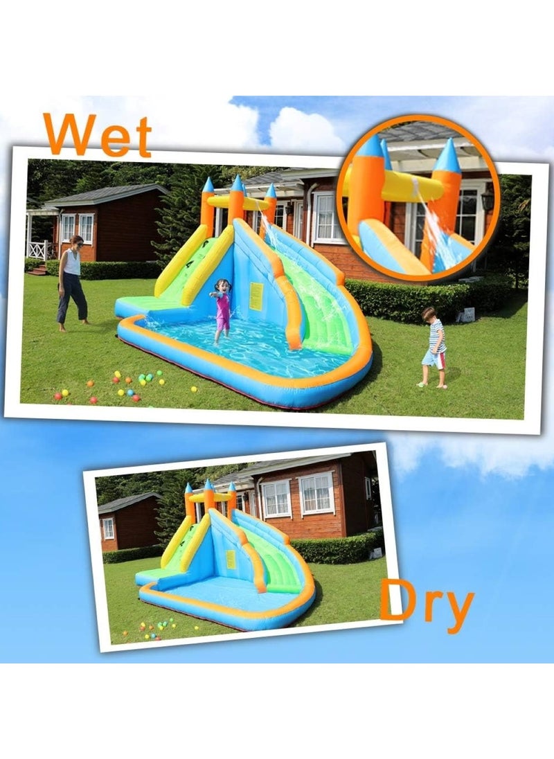Kids Toys Inflatable Bounce Slide Water Park Backyard Bouncy Slide  - Image 3