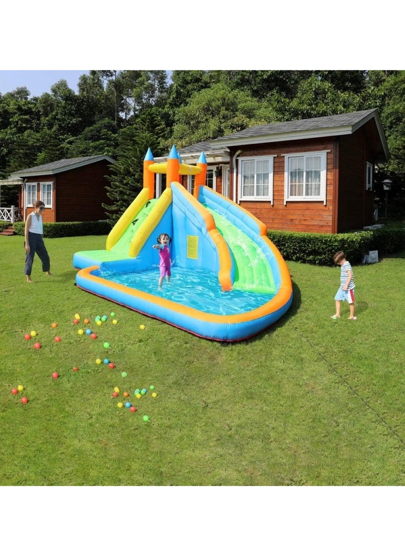 Kids Toys Inflatable Bounce Slide Water Park Backyard Bouncy Slide  - Image 2