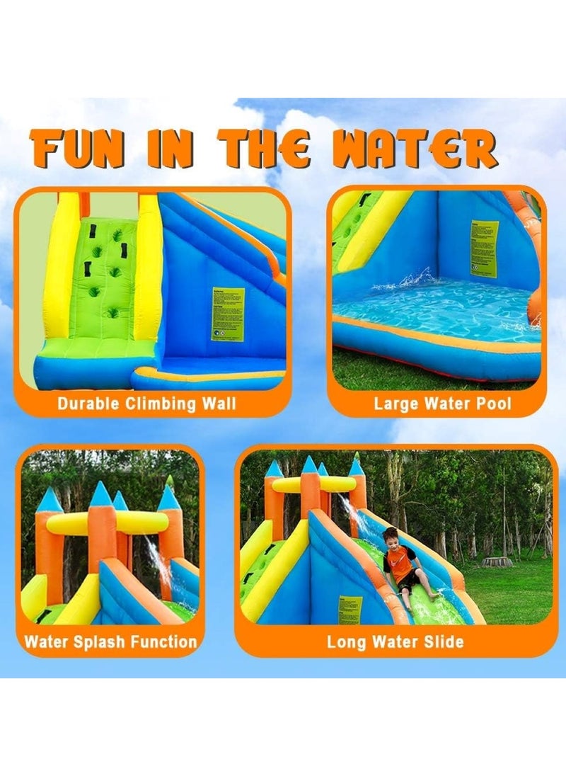 Kids Toys Inflatable Bounce Slide Water Park Backyard Bouncy Slide  - Image 4