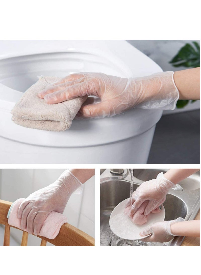 100 Pieces Disposable Gloves Powder-Free Gloves Vinyl Gloves - Image 3
