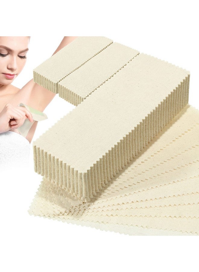Loopeer 300 Pcs Natural Muslin Epilating Face Wax Strips Hair Removal Eyebrow Precut Waxing Strips Body Facial Cotton Wax Cloth Strip For Women Men (4 X 1.5 Inch 8 X 2.8 Inch)  - Image 1
