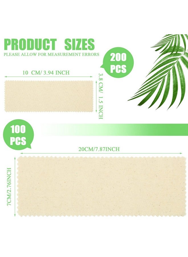 Loopeer 300 Pcs Natural Muslin Epilating Face Wax Strips Hair Removal Eyebrow Precut Waxing Strips Body Facial Cotton Wax Cloth Strip For Women Men (4 X 1.5 Inch 8 X 2.8 Inch)  - Image 3