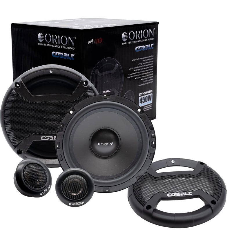 ORION Cobalt CT-CK655 6.5â€ 4 OHM 2-Way Car Speaker, Set of 2 Speakers Kit Include Tweeters - Image 1