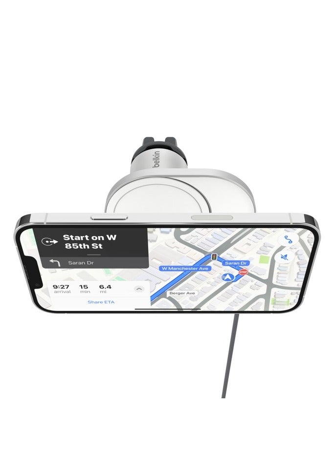 belkin Belkin 15W Magnetic Wireless Car Charger Qi2 Fast Charging, MagSafe Compatible, Compact Design, Secure Mounting  - Image 2