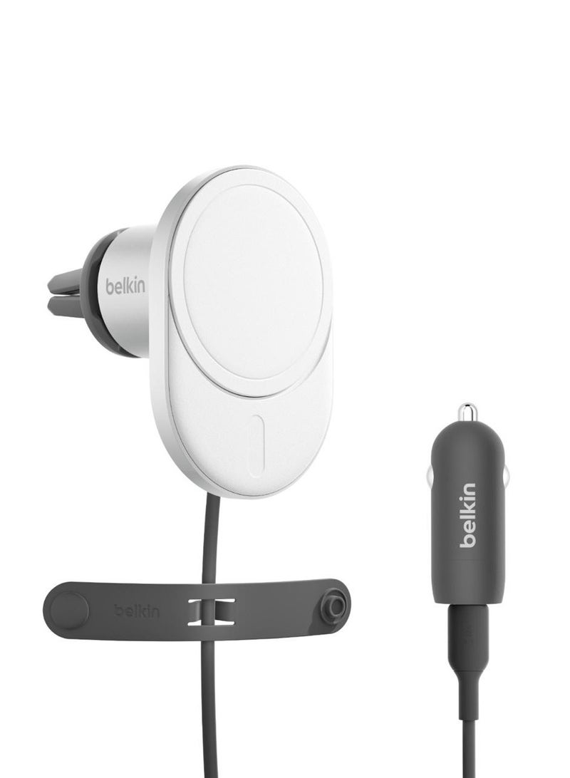 belkin Belkin 15W Magnetic Wireless Car Charger Qi2 Fast Charging, MagSafe Compatible, Compact Design, Secure Mounting  - Image 5