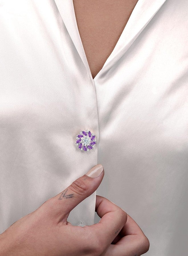 MINUTIAE Stylish Plated Clip On Shirt Button Cover Fashion Jewellery For Women's And Girls - Image 5
