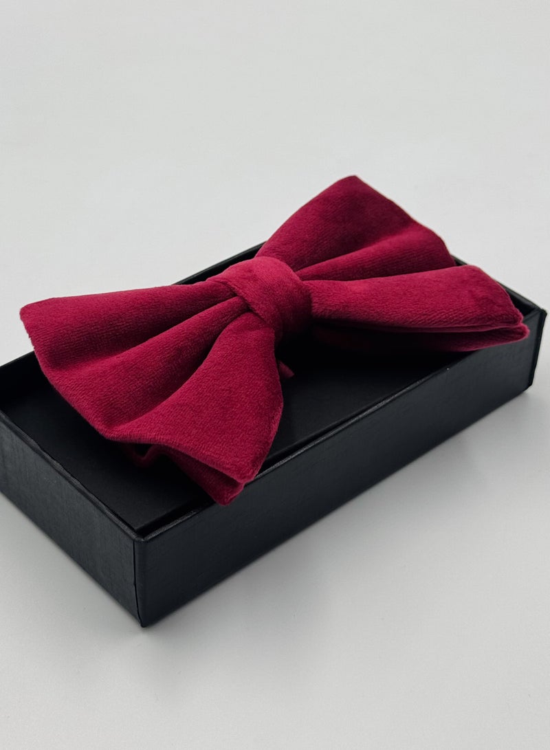House Of Tailors Sophisticated Maroon Bow Tie - Image 1