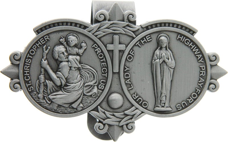 Devon St. Christopher/Our Lady of the Highway Visor Clip - Image 1