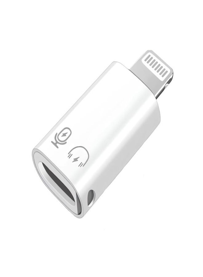 GUDOO Lightning Male to USB C Female Headphones Adapter Type C Support Charging Aux Audio Headphones Adapter Connector Dongle for iPhone 14/13/12/11/8/7/Plus/Pro Max/6/5 iPad - Image 1