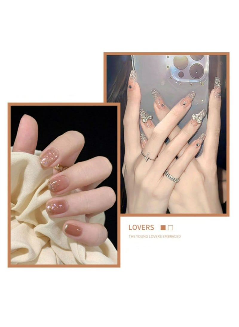 Miss Gooey Gel Nail Polish Set With UV Light 6 Colors Cream Solid Kit Brush Art Neutral Nude Glossy Glitter Soak Off DIY Manicure At Home For Nails Travel Size  - Image 5