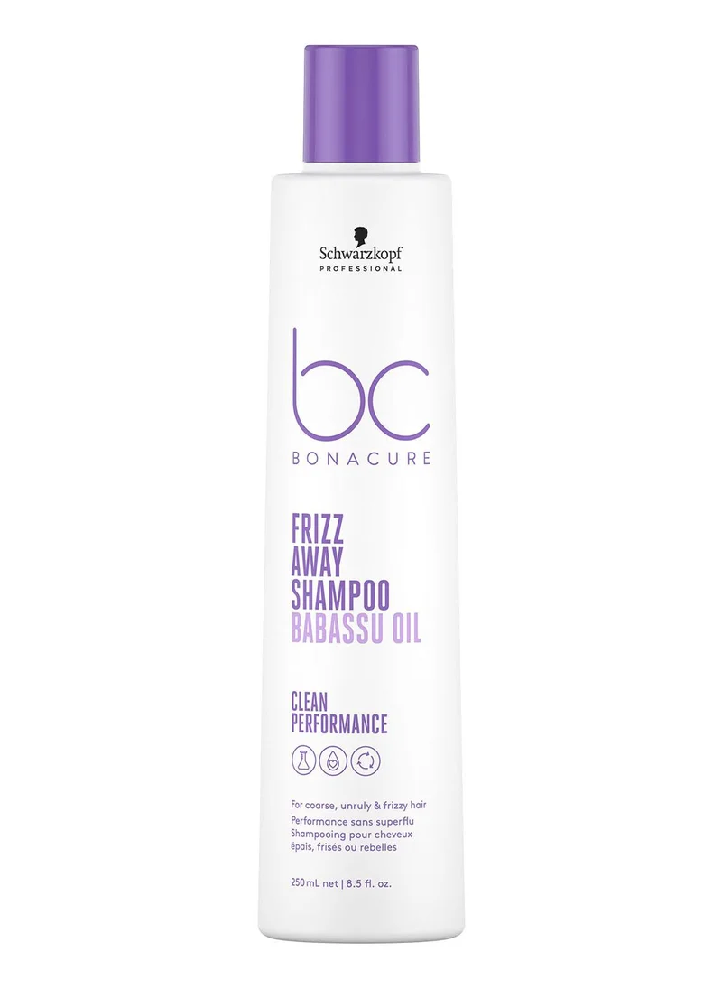 Schwarzkopf Professional Bonacure Frizz Away Shampoo For Frizzy Hair - Vegan & Silicone and Sulfate Free - 250ml