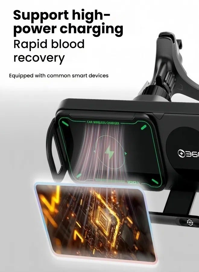 folding screen mobile phone car bracket wireless charger is suitable for Huawei Samsung large-screen special electric induction - Image 3