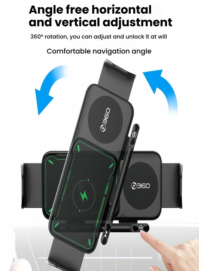 folding screen mobile phone car bracket wireless charger is suitable for Huawei Samsung large-screen special electric induction - Image 5