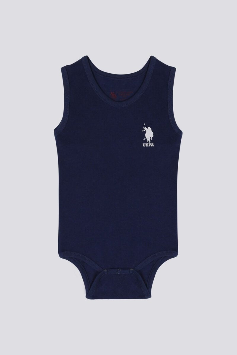U.S. Polo Assn. Happiness Navy Blue Baby Bodysuit - Image 1