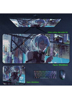 Cyberpunk Edge Walker Mouse Pad Computer Desktop Pad Lucy Edge Runner Cyberpunk 2077 Surrounding-Color:700x300x3mm-Pattern:Edge Walker 003